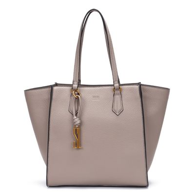 Bolsa Shopper Cinza Stone Floater Estruturada Alça De Ombro