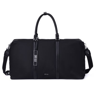 Mala Viagem Preta Nylon Grande Alça Dupla