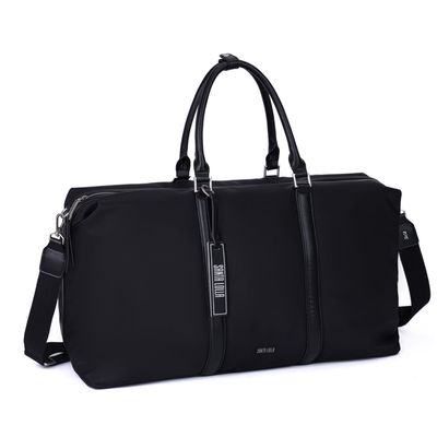 Mala Viagem Preta Nylon Grande Alça Dupla