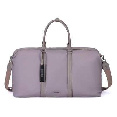 Mala Viagem Cinza Stone Nylon Grande Alça Dupla
