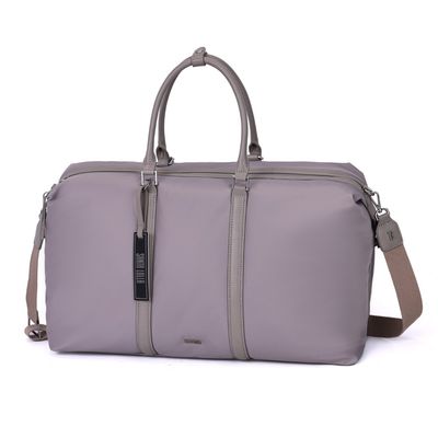 Mala Viagem Cinza Stone Nylon Grande Alça Dupla