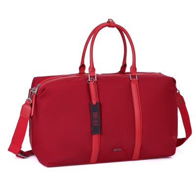 Mala Viagem Vermelho Cherry Nylon Grande Alça Dupla