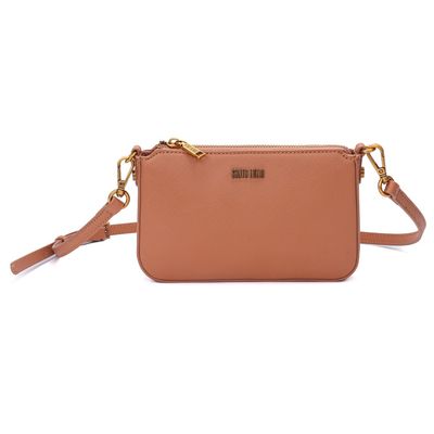 Bolsa Pequena Risco Caramelo Alça Transversal