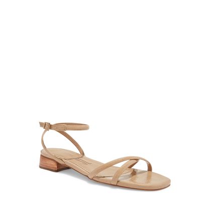 Rasteira Verniz Bico Redondo Glossy Bege