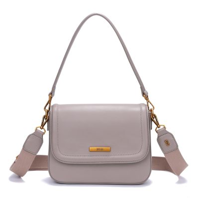 Bolsa Pequena Cinza Stone Soft Alça De Ombro