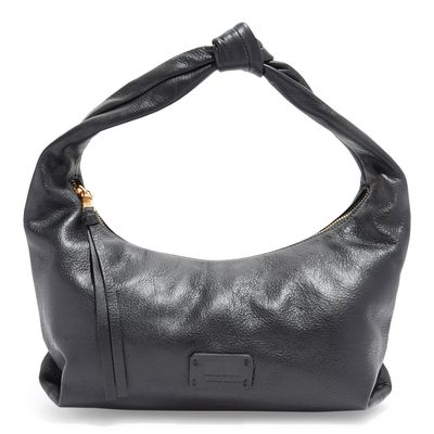Bolsa Baguete Couro Floater Preto Alça Nó