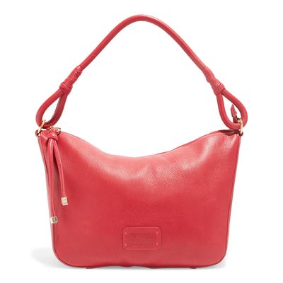 Bolsa Couro Floater Média Vermelho Cherry Alça De Ombro