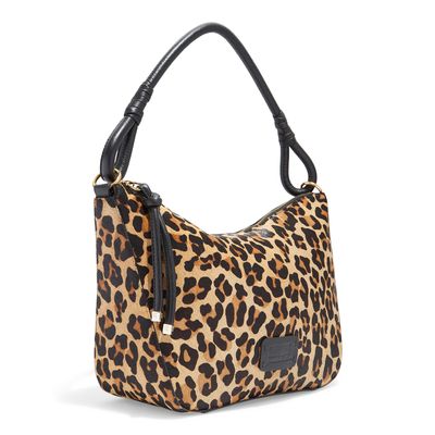 Bolsa Couro Animal Print Onça Pelo Alça De Ombro