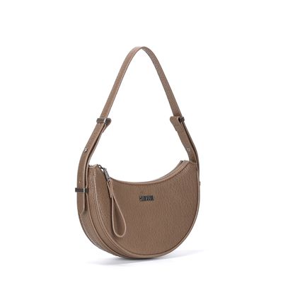 Bolsa Meia Lua Floater Bege Alça de Ombro