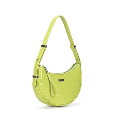 Bolsa Meia Lua Floater Verde Limão Alça de Ombro