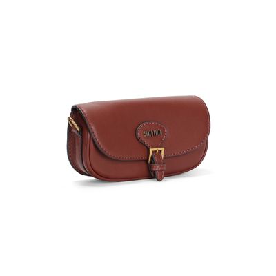 Bolsa Pequena Material Atanado Marrom Nuts Alça Transversal