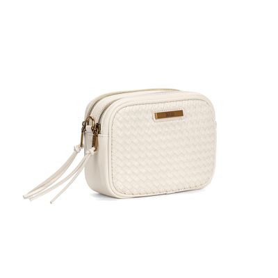 Bolsa Pequena Off White Material Soft Alça Transversal