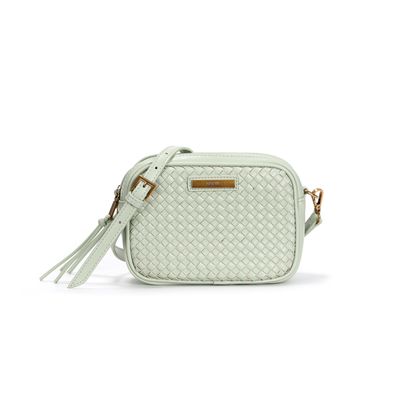 Bolsa Pequena Verde Claro Material Soft Alça Transversal