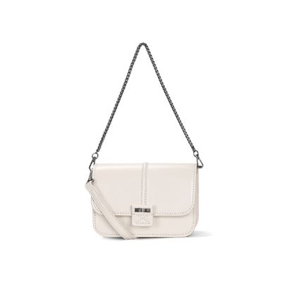 Bolsa Pequena Material Soft Creme Alça Dupla