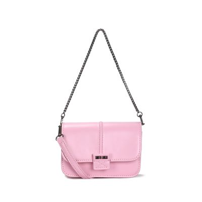 Bolsa Pequena Material Soft Rosa Claro Duas Alças