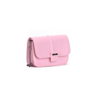Bolsa Pequena Material Soft Rosa Claro Duas Alças