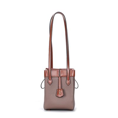 Bolsa Tramado Bege Acizentado  Alça Longa