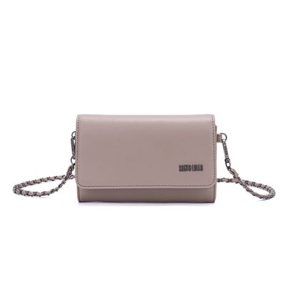 Bolsa Pequena Soft Cinza Alça Transversal