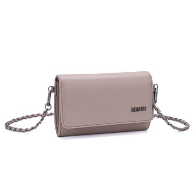Bolsa Pequena Soft Cinza Alça Transversal