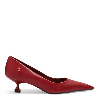 Scarpin Salto Taça Baixo Vermelho