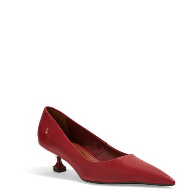 Scarpin Salto Taça Baixo Vermelho