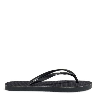 Chinelo Flip Flop Borracha Brilhos Preto
