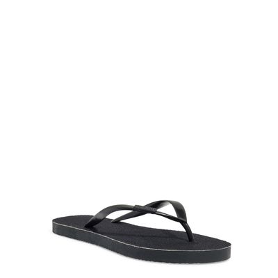 Chinelo Flip Flop Borracha Brilhos Preto