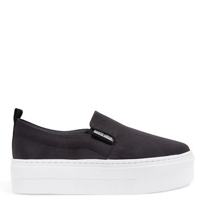 Tênis Slip On Lona Flatform Preto