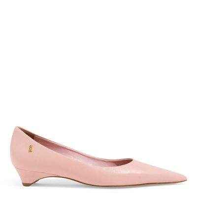 Sapatilha Couro Confort Rosa Bico Fino