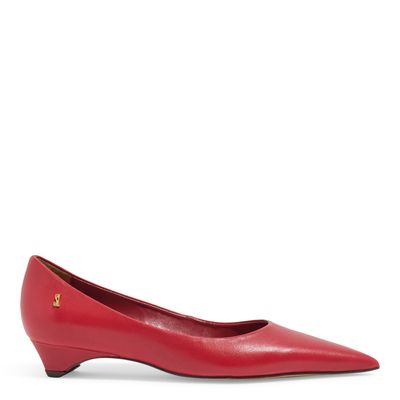 Sapatilha Couro Confort Vermelho Cherry Bico Fino
