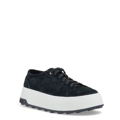 Tenis Couro Camurça Preto