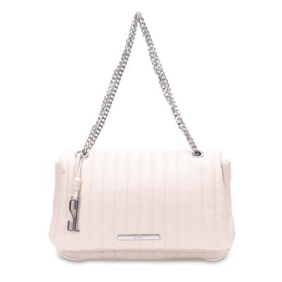 Bolsa Grande Off White Matelassê Soft Alça Corrente