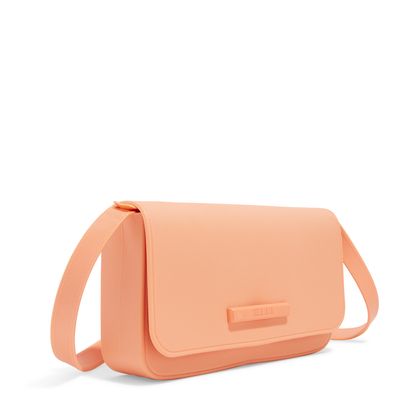 Bolsa Pequena Borracha Laranja Alça Transversal
