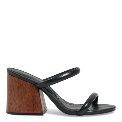 Mule Preto Couro Nobre Salto Grosso