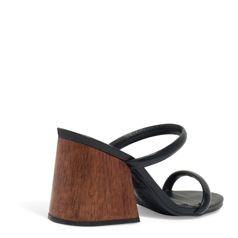 Mule Preto Couro Nobre Salto Grosso - Santa Lolla Mule Preto Couro Nobre Salto Grosso - Santa Lolla