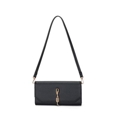 Bolsa Carteira Floater Preta Alça De Ombro