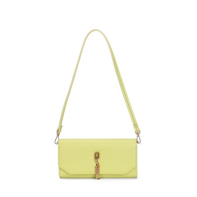 Bolsa Carteira Floater Verde Limão Alça De Ombro