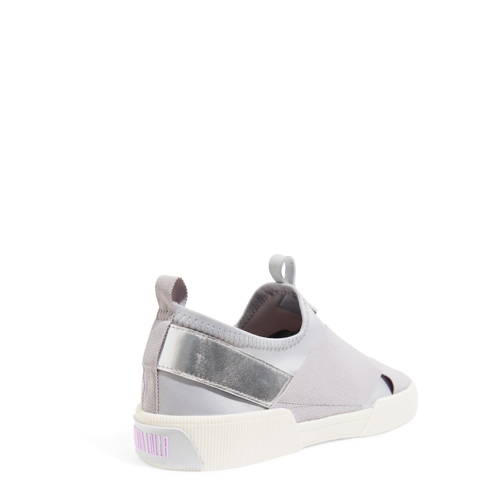 Tênis Neoprene Cinza Faixas Elástico - Santa Lolla Tênis Neoprene Cinza Faixas Elástico - Santa Lolla