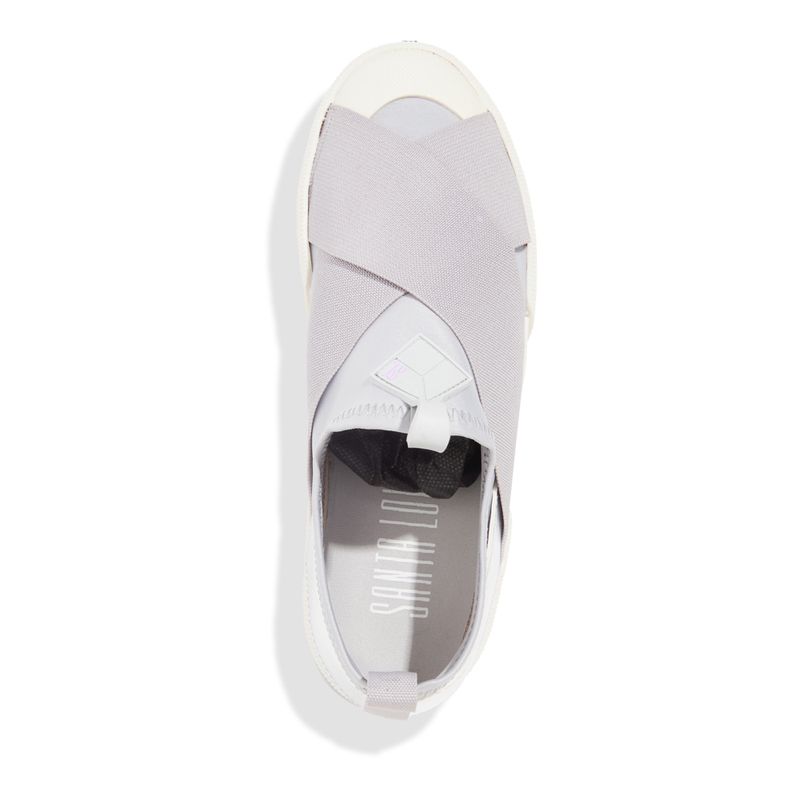 Tênis Neoprene Cinza Faixas Elástico - Santa Lolla Tênis Neoprene Cinza Faixas Elástico - Santa Lolla