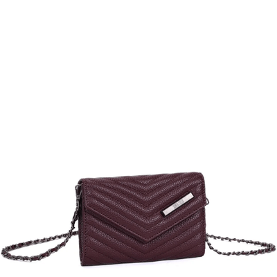 Bolsa Carteira Matelassê Bordô Alça Corrente