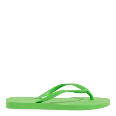 Chinelo  Flip Flop Borracha Bico Redondo Verde