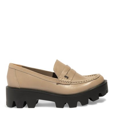Mocassim Couro Nobre Soft Tratorado Bege