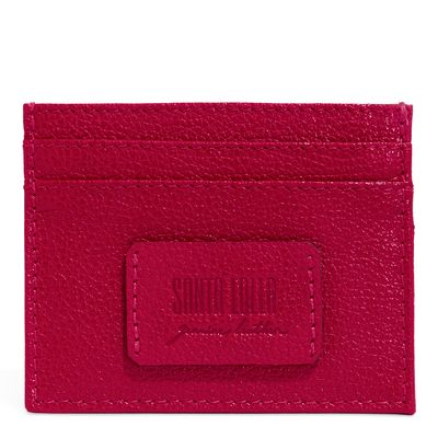 Porta Cartão Couro Floater Vermelho Blood