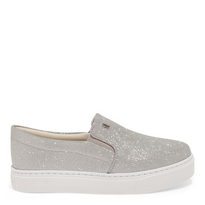 Tênis Slip On Shine Lizard Prata
