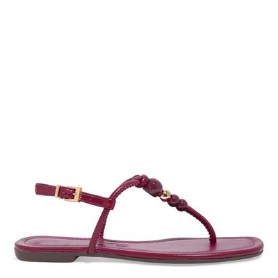 Rasteira Bico Quadrado Napa Soft Bordô