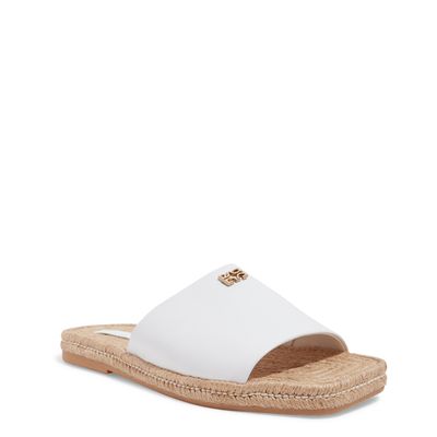 Flatform Slide Couro Branco