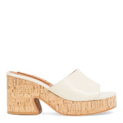 Tamanco Plataforma Couro Nobre Soft Off White
