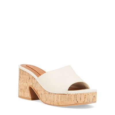 Tamanco Plataforma Couro Nobre Soft Off White