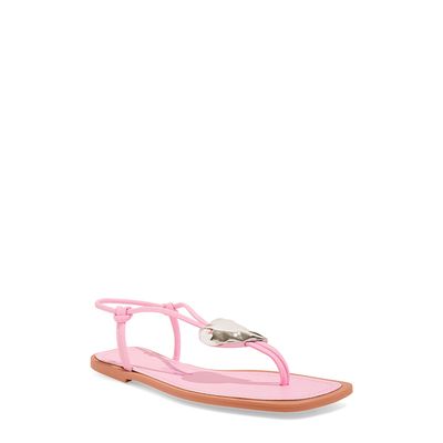 Rasteira Napa Soft Rosa Balé Bico Quadrado