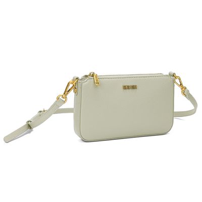 Bolsa Pequena Risco Verde Sage Alça Transversal